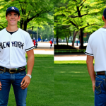 MLB 로고 벨트와 NBA 한정판 벨트 리뷰 - MLB Casual Fan**

"A young man wearing jeans and a t-shirt, accessorized with an MLB belt featuring ...